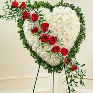 Undying Love Floral Heart - Red