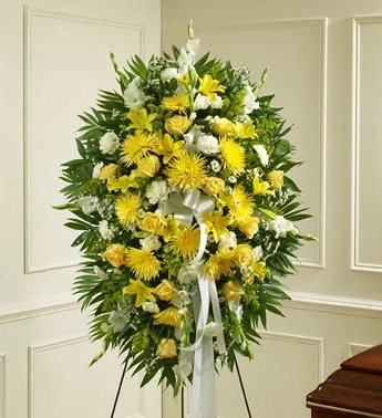 Profound Sympathies Standing Spray - Yellow